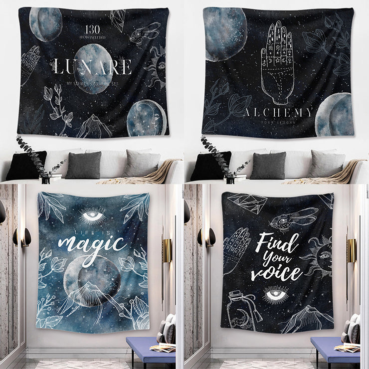 Nordic Line Moon Tapestry Decor