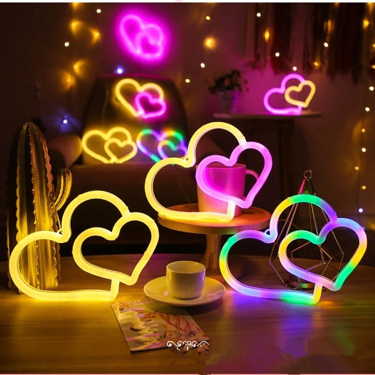 LED Neon Double Love Sign