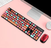 Wireless Punk Keyboard Mouse Set
