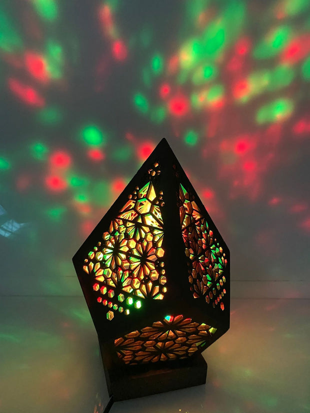 Wooden LED Projection Night Lamp