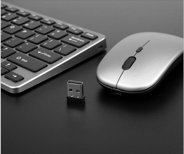 Wireless Silent Keyboard Mouse Set