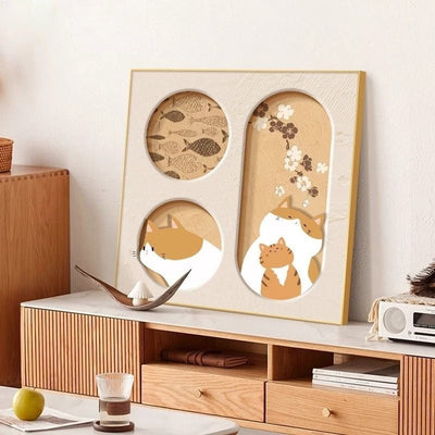Cute Cat Decorative Painting