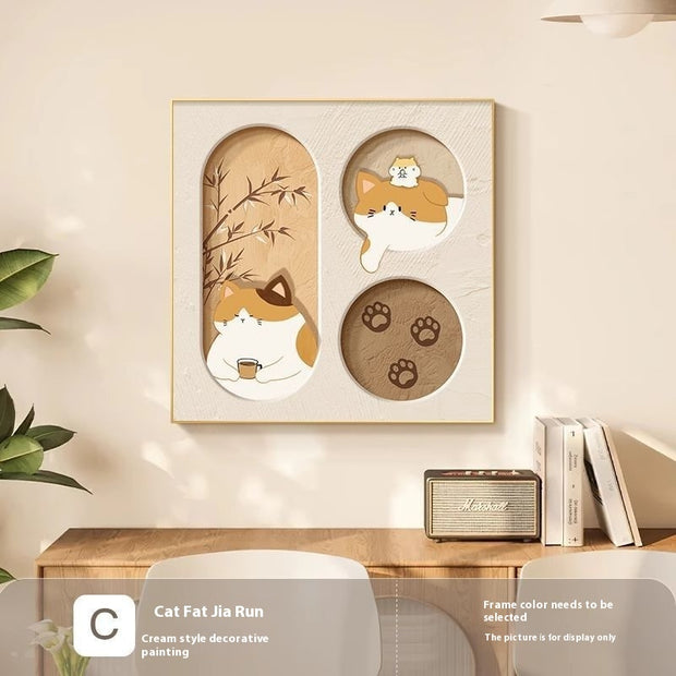 Cute Cat Decorative Painting