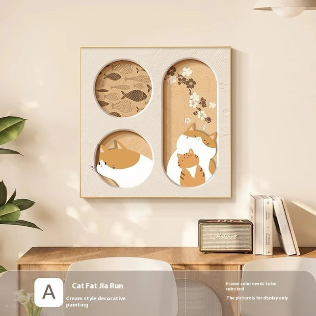 Cute Cat Decorative Painting