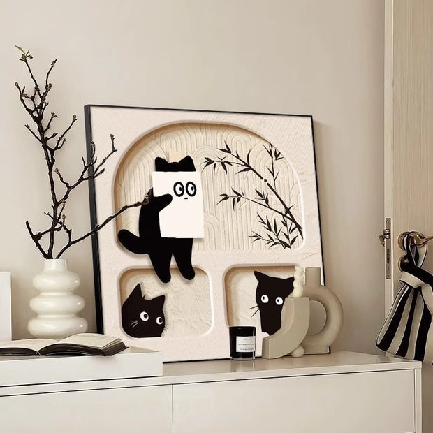 Cute Cat Decorative Painting