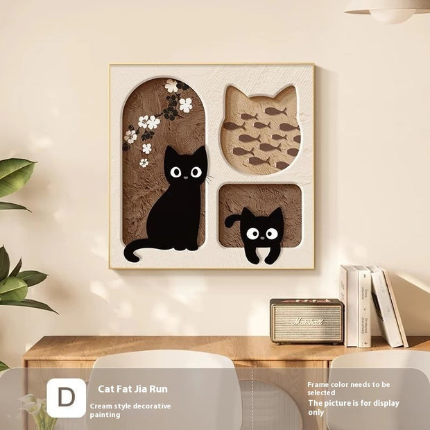 Cute Cat Decorative Painting