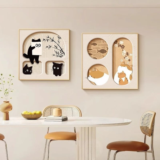Cute Cat Decorative Painting